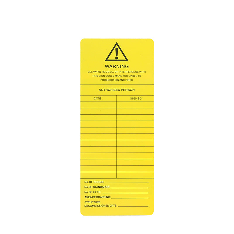 Scaffold Tag Holder Kit — 10 Holders, 10 Inserts + Marker Pen