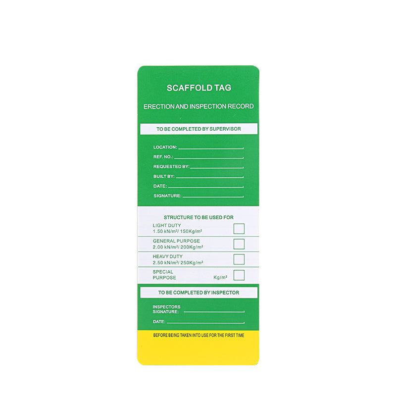 Scaffold Tag Holder Kit — 10 Holders, 10 Inserts + Marker Pen