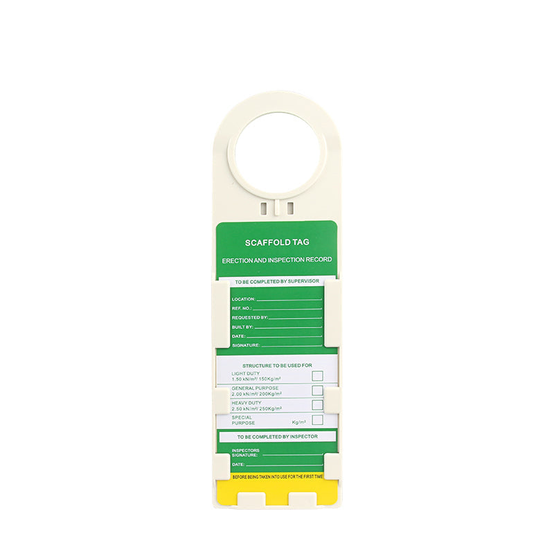 Scaffold Tag Holder Kit — 10 Holders, 10 Inserts + Marker Pen
