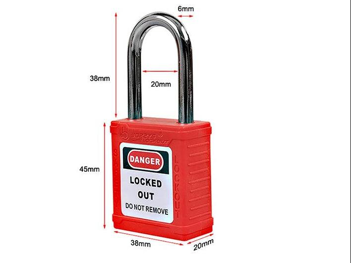 Steel Shackle Safety Padlock 38mm