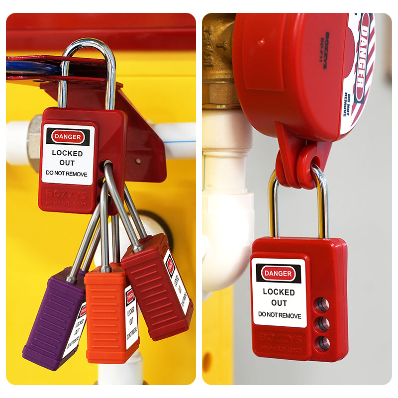 Hasp Padlock — Group Lockout Safety Padlock (3 Lock Holes)