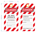 DANGER Lockout Tag PVC 75x145mm