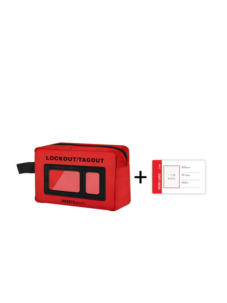 Personal LOTO Carry Bag - Red, Handle+Velcro