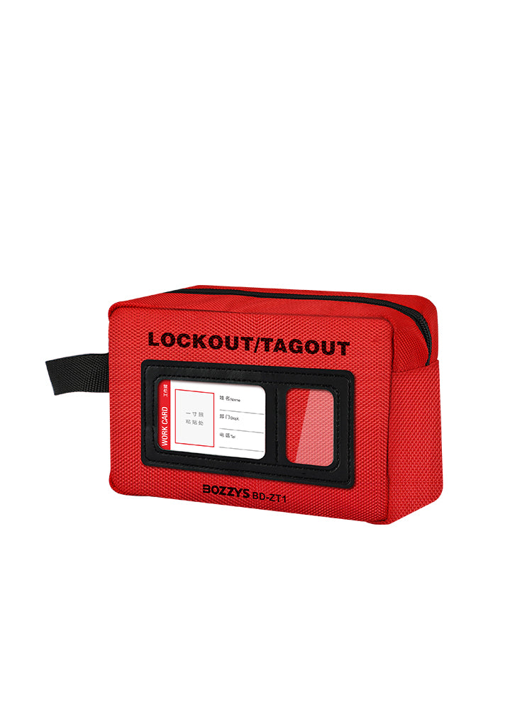 Personal LOTO Carry Bag - Red, Handle+Velcro