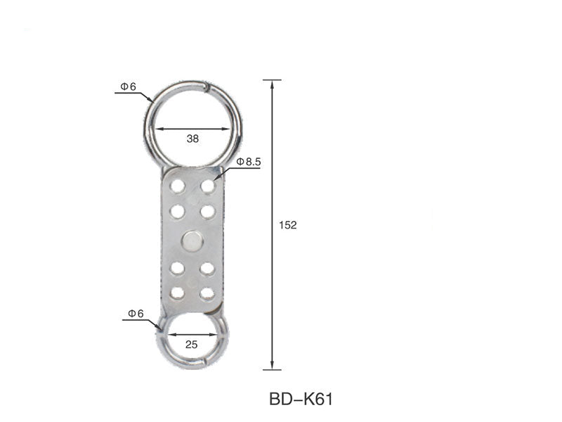 Double-End Aluminium Lockout Hasp BD-K61 — view 3