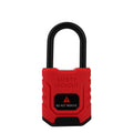 Safety Padlock Pro with non-conductive nylon shackle, 38mm red PA66 nylon body, key retaining