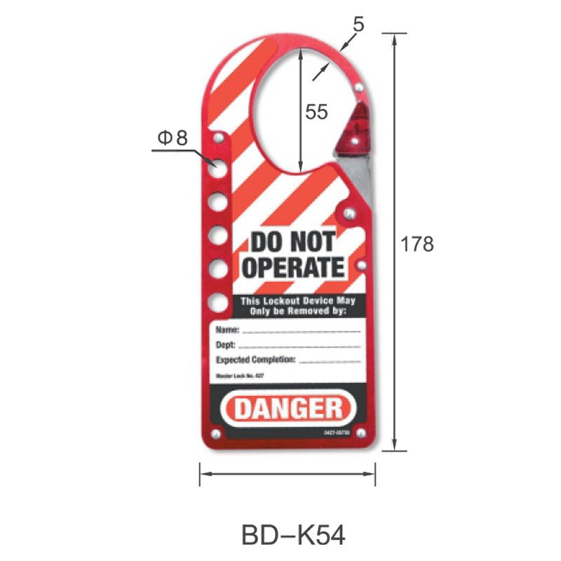 Five-Hole Aluminium Hasp 178mm — view 3