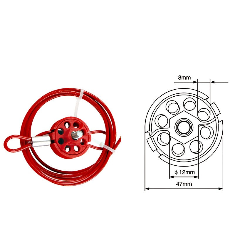 Wheel Type Cable Lockout 2m SS — view 4